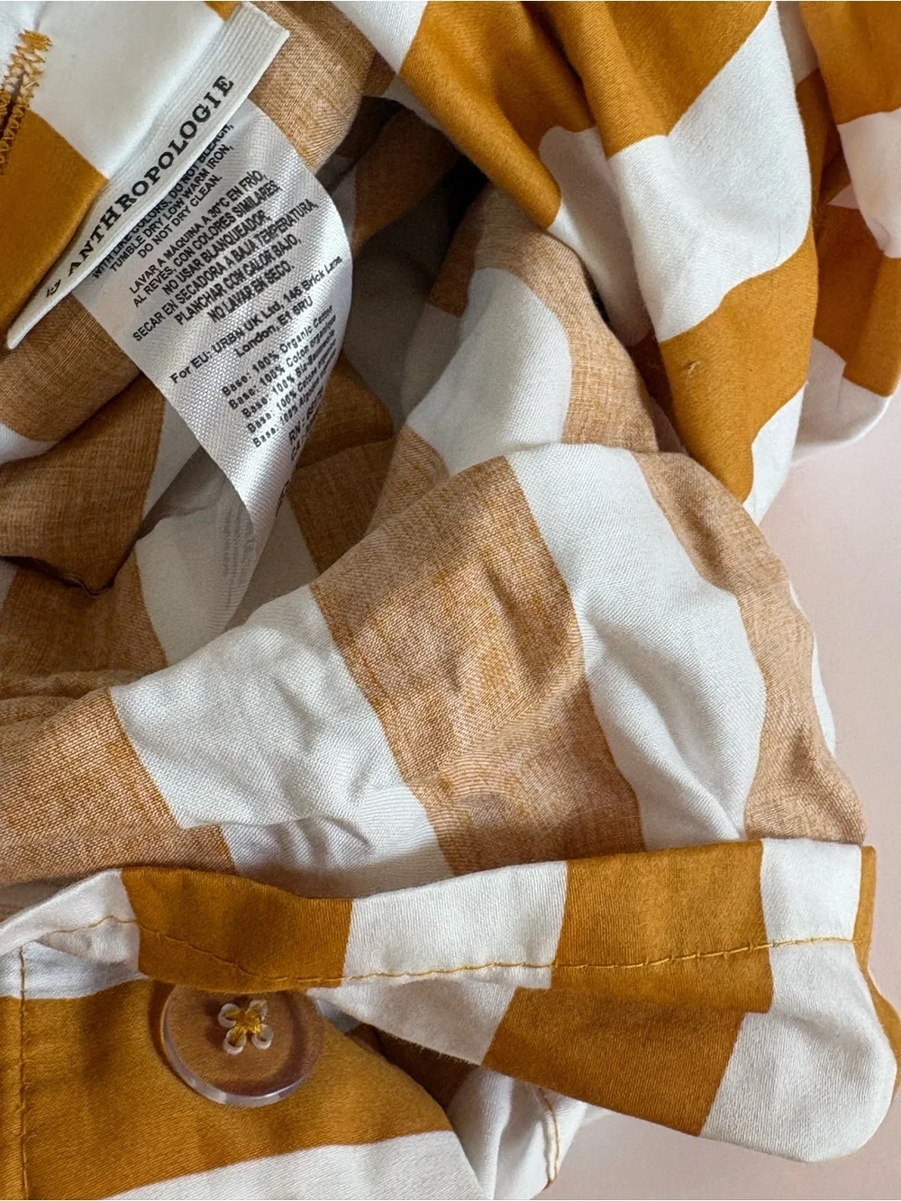 NWOT Anthropologie Organic Cotton Sateen Printed Duvet Cover Size Queen